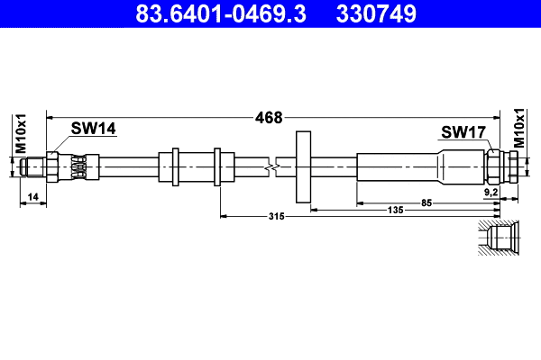 Brake Hose (83.6401-0469.3)