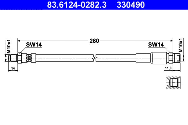 Brake Hose (83.6124-0282.3)