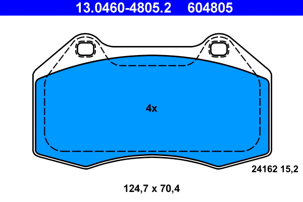 Brake Pad Set, disc brake (13.0460-4805.2)