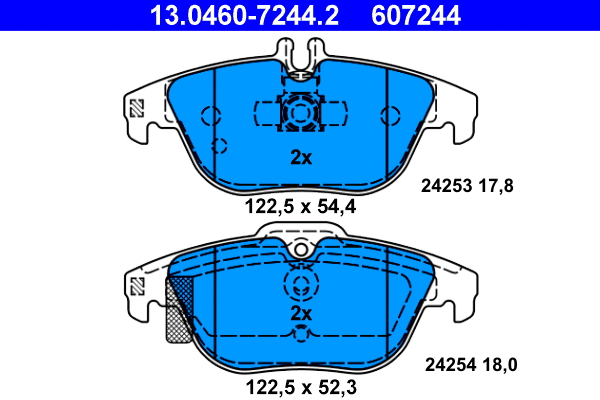 Brake Pad Set, disc brake (13.0460-7244.2)