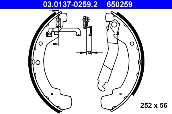 Brake Shoe Set (03.0137-0259.2)