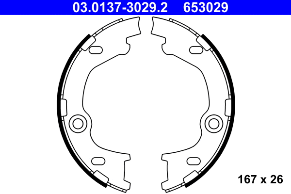 Brake Shoe Set, parking brake (03.0137-3029.2)
