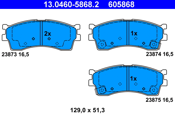 Brake Pad Set, disc brake (13.0460-5868.2)