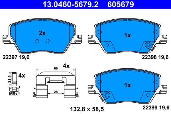 Brake Pad Set, disc brake (13.0460-5679.2)