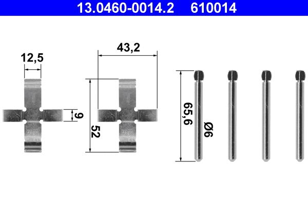 Accessory Kit, disc brake pad (13.0460-0014.2)