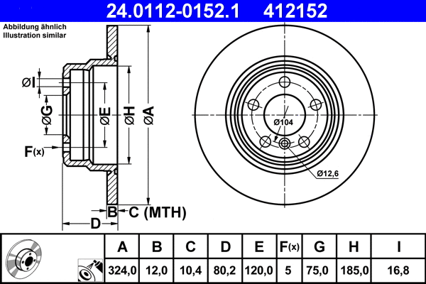 Brake Disc (24.0112-0152.1)