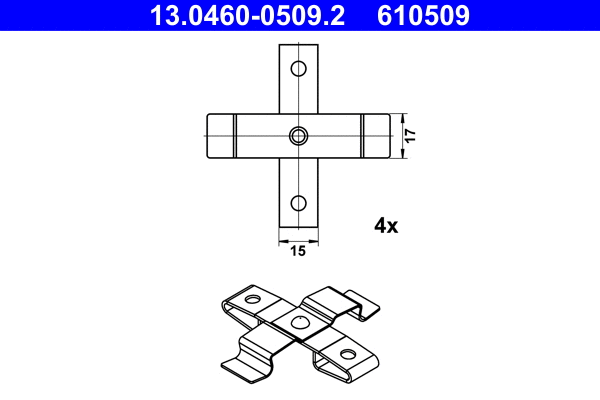 Accessory Kit, disc brake pad (13.0460-0509.2)