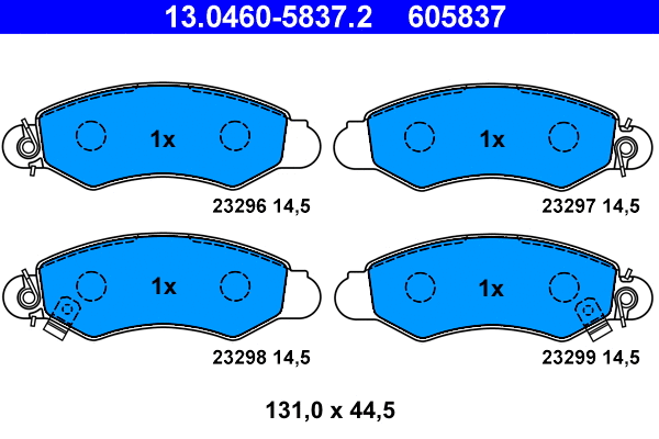 Brake Pad Set, disc brake (13.0460-5837.2)