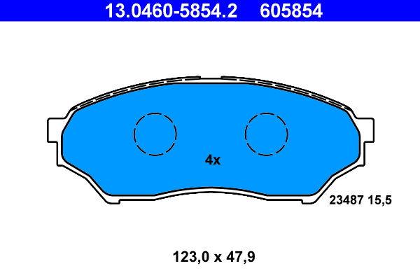 Brake Pad Set, disc brake (13.0460-5854.2)