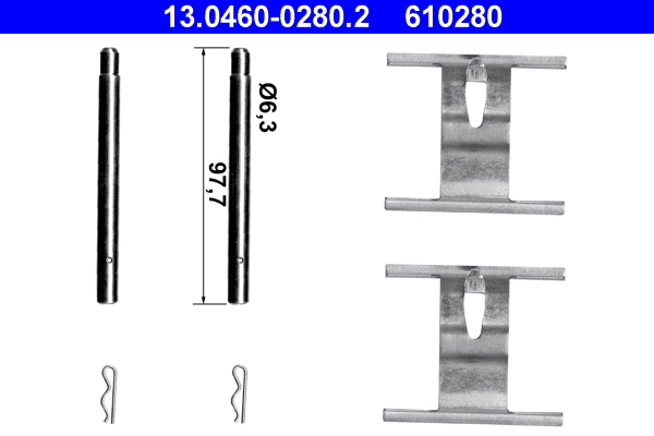 Accessory Kit, disc brake pad (13.0460-0280.2)