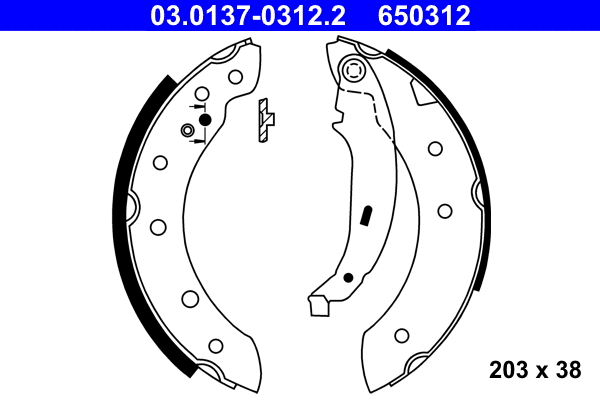 Brake Shoe Set (03.0137-0312.2)