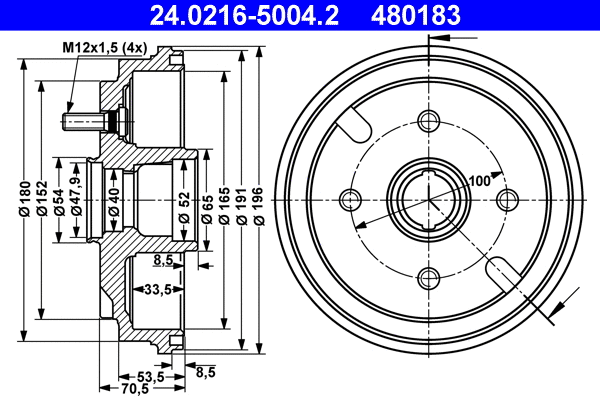 Brake Drum (24.0216-5004.2)