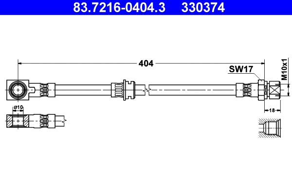Brake Hose (83.7216-0404.3)