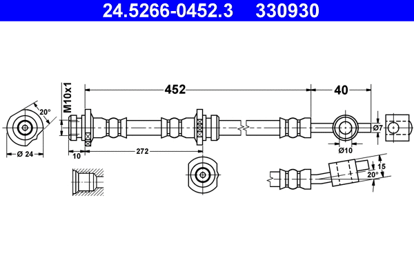 Brake Hose (24.5266-0452.3)