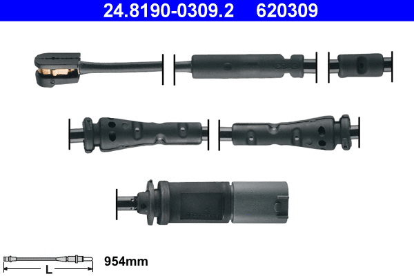 Warning Contact, brake pad wear (24.8190-0309.2)