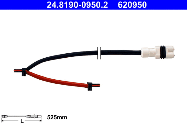 Warning Contact, brake pad wear (24.8190-0950.2)