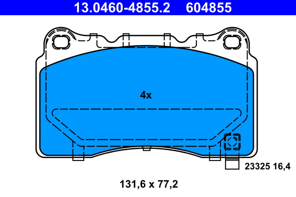 Brake Pad Set, disc brake (13.0460-4855.2)