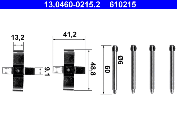 Accessory Kit, disc brake pad (13.0460-0215.2)