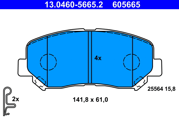 Brake Pad Set, disc brake (13.0460-5665.2)