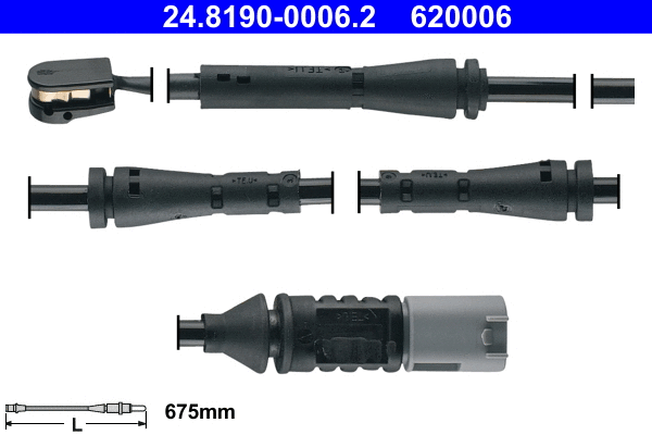 Warning Contact, brake pad wear (24.8190-0006.2)