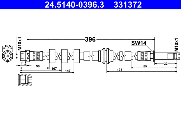Brake Hose (24.5140-0396.3)