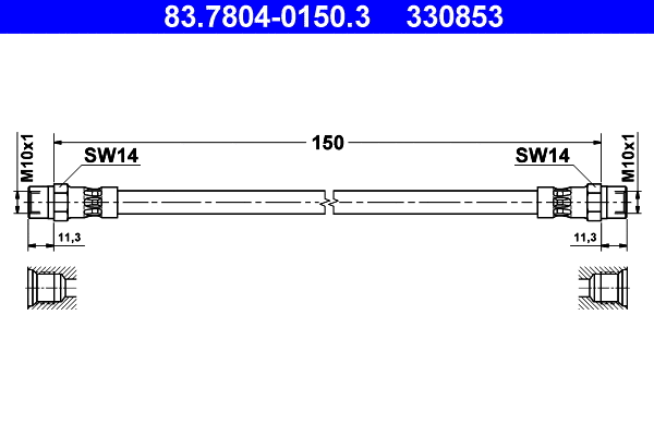 Brake Hose (83.7804-0150.3)
