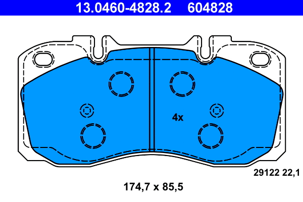 Brake Pad Set, disc brake (13.0460-4828.2)