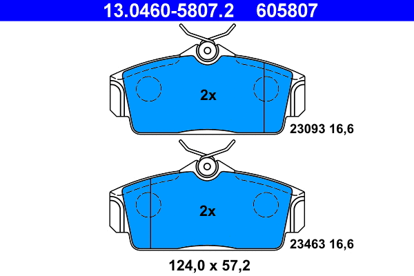Brake Pad Set, disc brake (13.0460-5807.2)
