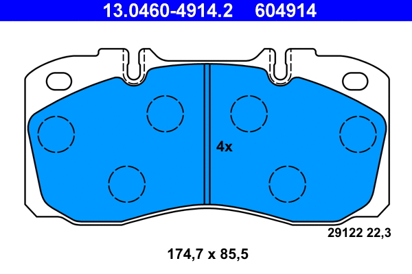Brake Pad Set, disc brake (13.0460-4914.2)