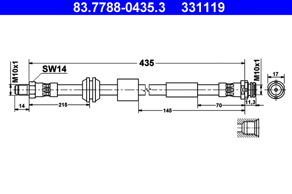 Brake Hose (83.7788-0435.3)