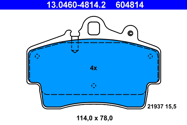 Brake Pad Set, disc brake (13.0460-4814.2)