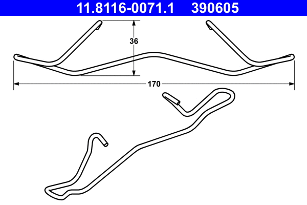 Spring, brake caliper (11.8116-0071.1)