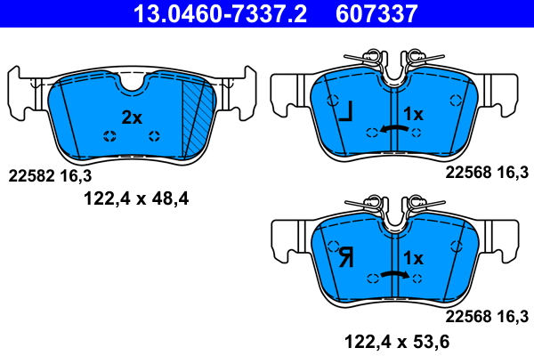 Brake Pad Set, disc brake (13.0460-7337.2)
