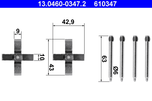 Accessory Kit, disc brake pad (13.0460-0347.2)