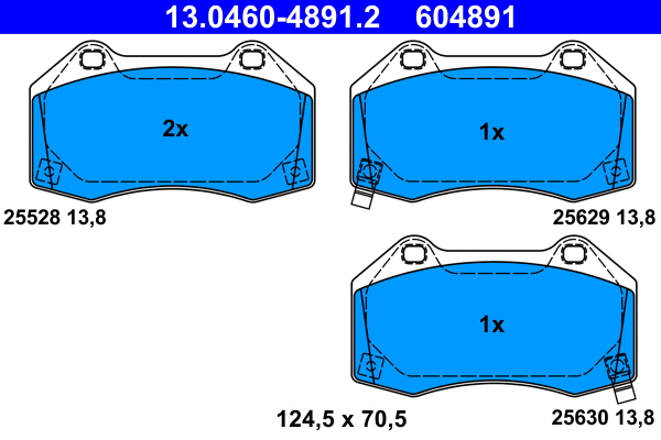 Brake Pad Set, disc brake (13.0460-4891.2)