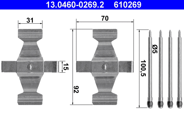 Accessory Kit, disc brake pad (13.0460-0269.2)