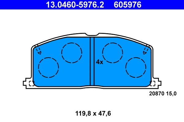 Brake Pad Set, disc brake (13.0460-5976.2)