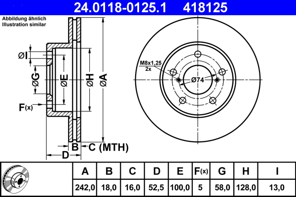 Brake Disc (24.0118-0125.1)