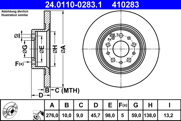 Brake Disc (24.0110-0283.1)