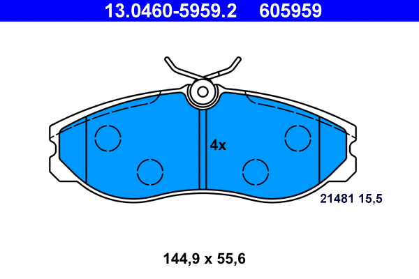 Brake Pad Set, disc brake (13.0460-5959.2)