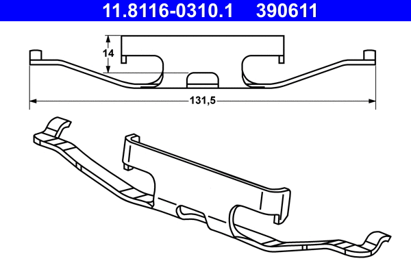 Spring, brake caliper (11.8116-0310.1)