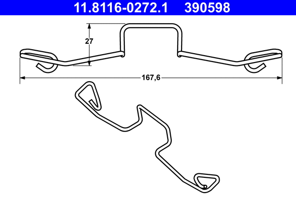 Spring, brake caliper (11.8116-0272.1)