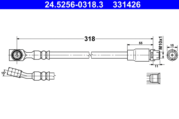 Brake Hose (24.5256-0318.3)