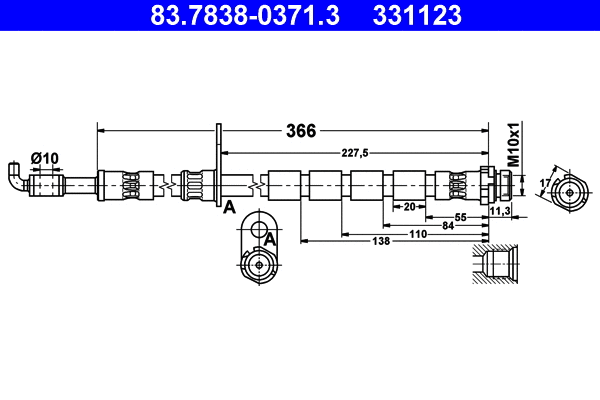 Brake Hose (83.7838-0371.3)