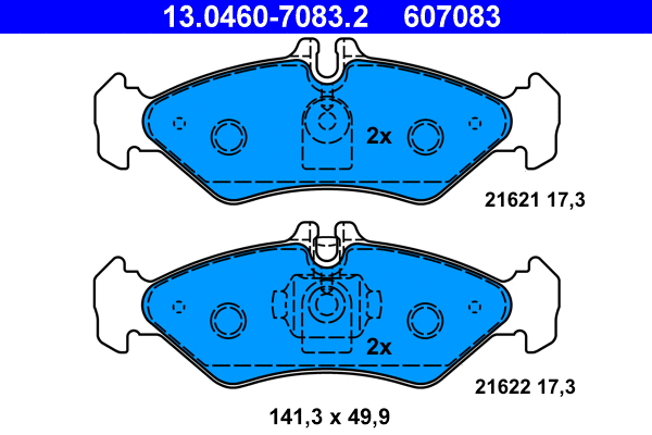 Brake Pad Set, disc brake (13.0460-7083.2)