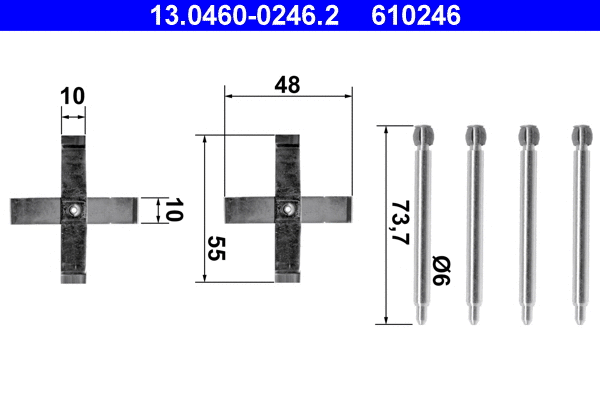 Accessory Kit, disc brake pad (13.0460-0246.2)
