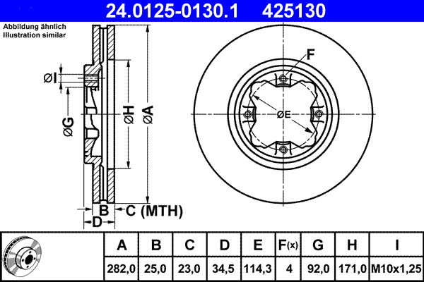 Brake Disc (24.0125-0130.1)