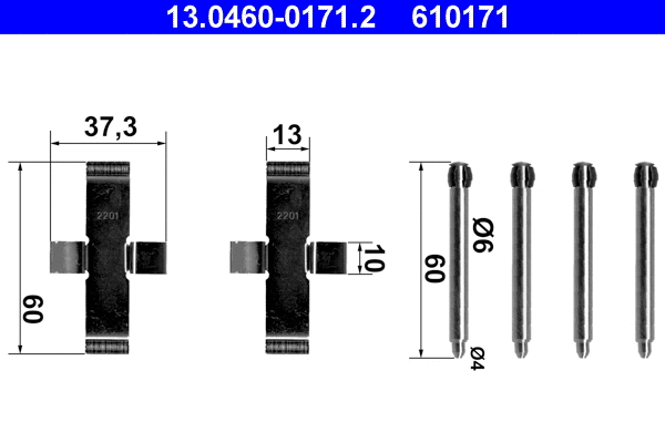 Accessory Kit, disc brake pad (13.0460-0171.2)