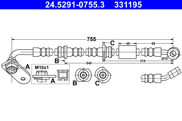 Brake Hose (24.5291-0755.3)