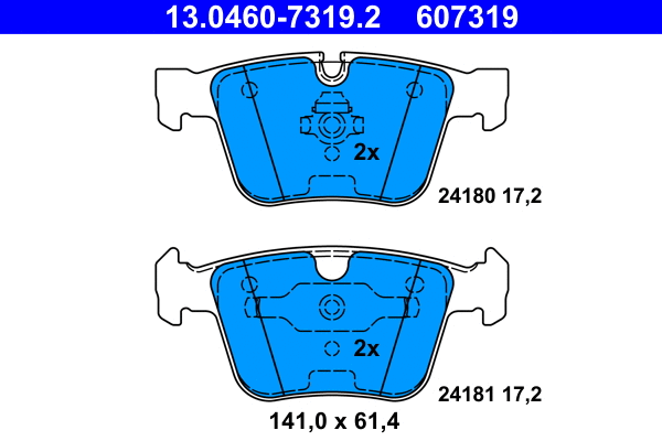 Brake Pad Set, disc brake (13.0460-7319.2)